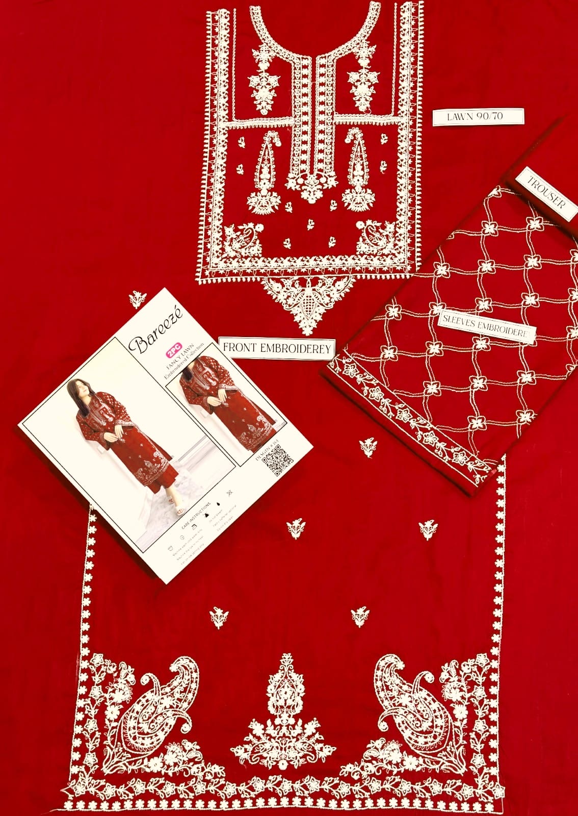 PURE LAWN 2PC EMBROIDERED