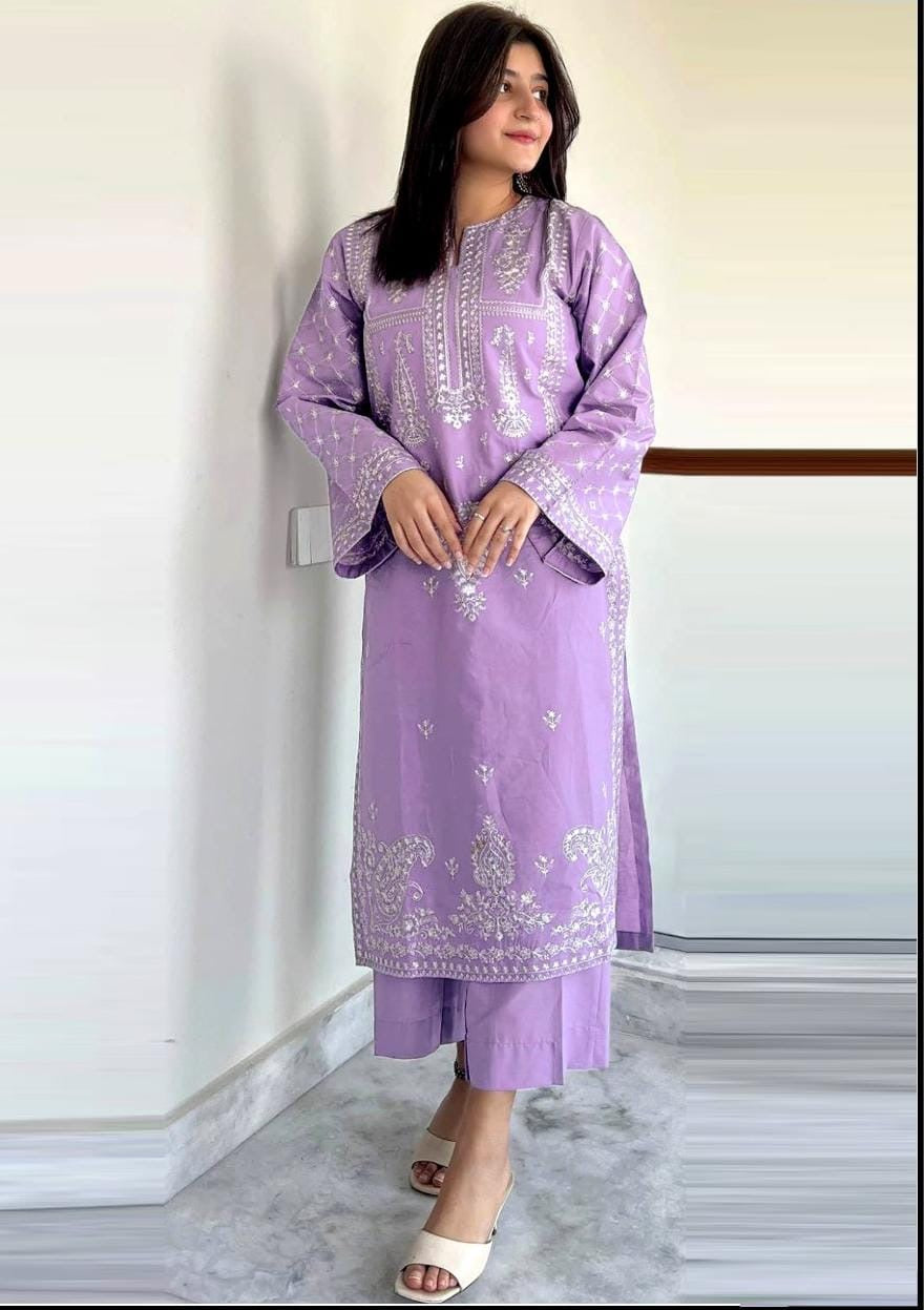 PURE LAWN 2PC EMBROIDERED