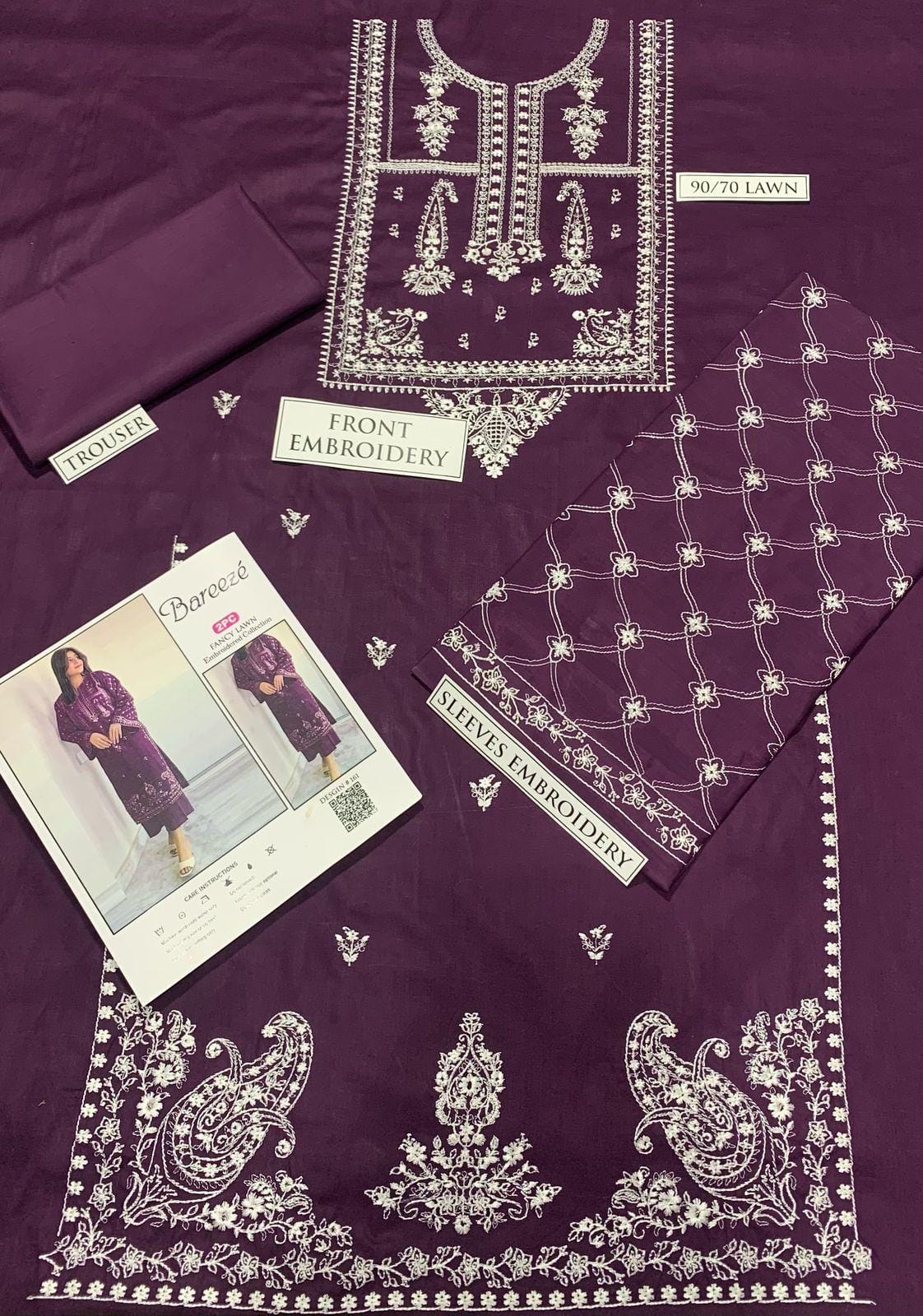 PURE LAWN 2PC EMBROIDERED
