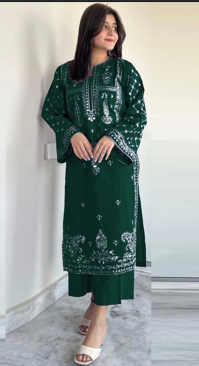 PURE LAWN 2PC EMBROIDERED