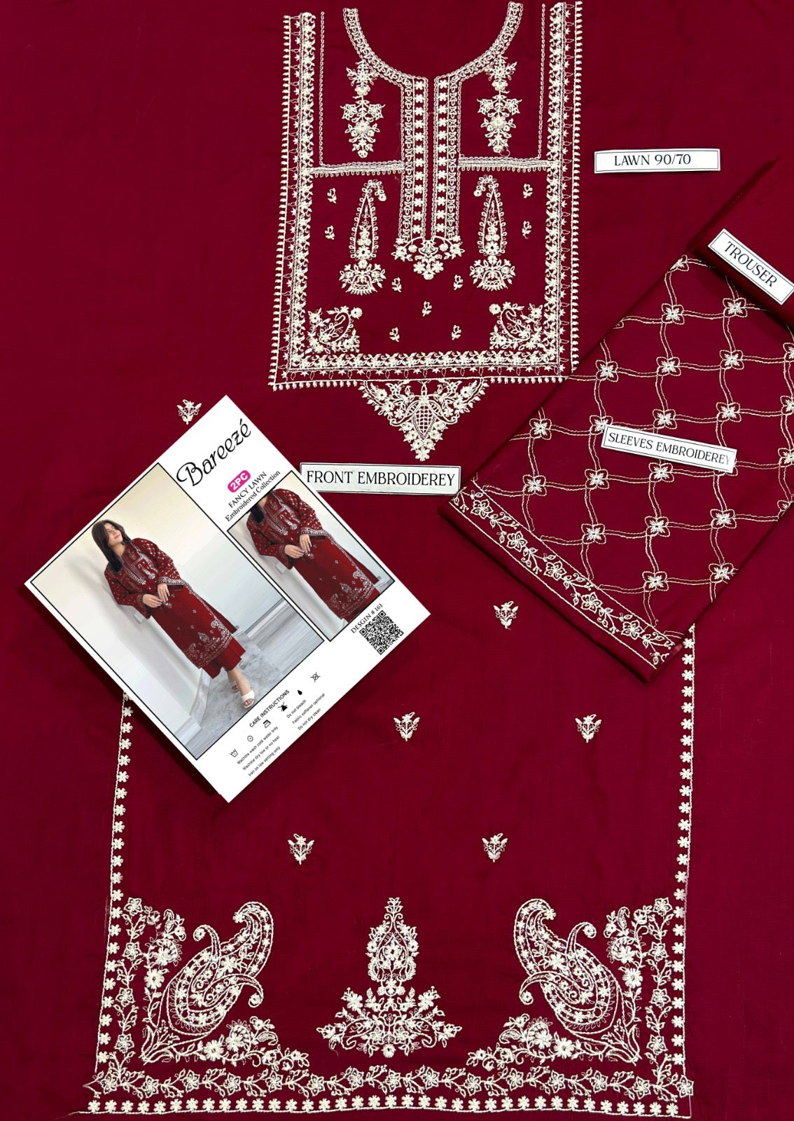 PURE LAWN 2PC EMBROIDERED