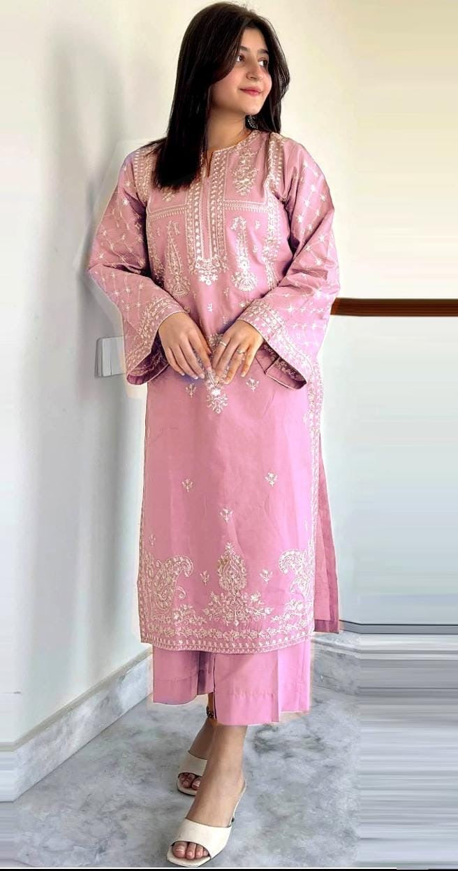 PURE LAWN 2PC EMBROIDERED
