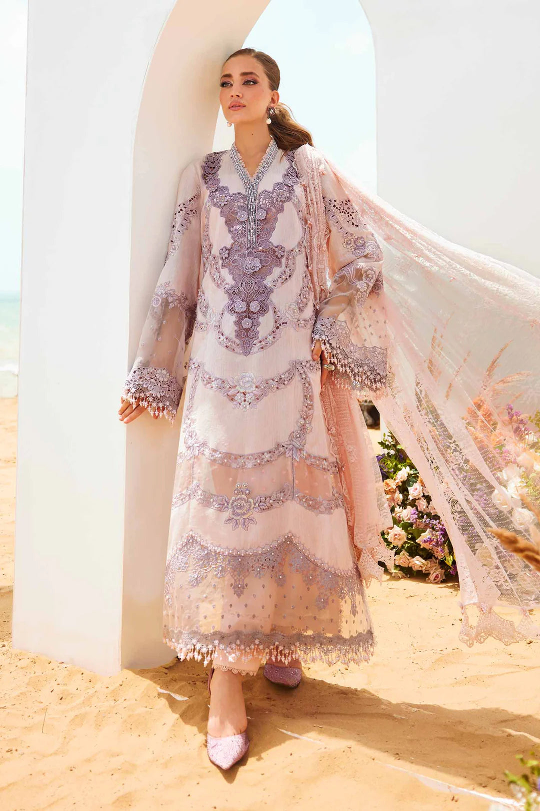 3 Piece Unstitched Embroidered Jacquard Lawn Suit | EID LAWN-25-02