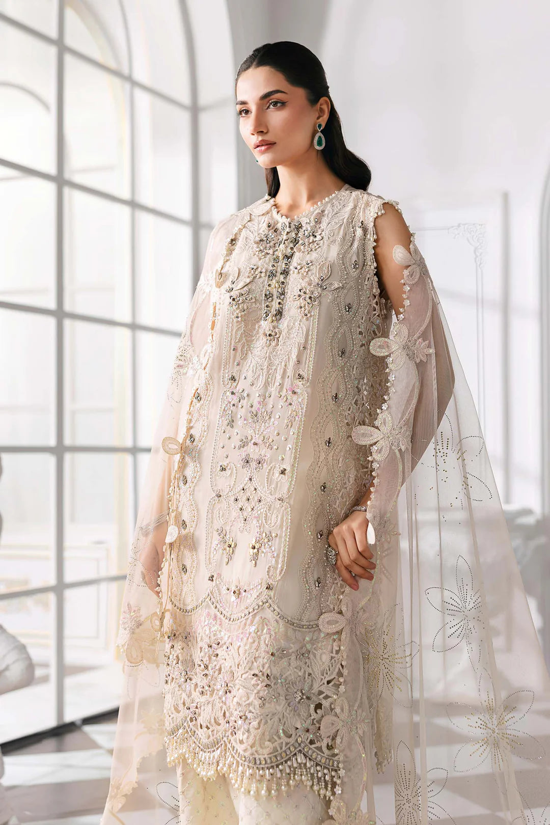 3 Piece Unstitched Embroidered Chiffon Suit | BD-3007