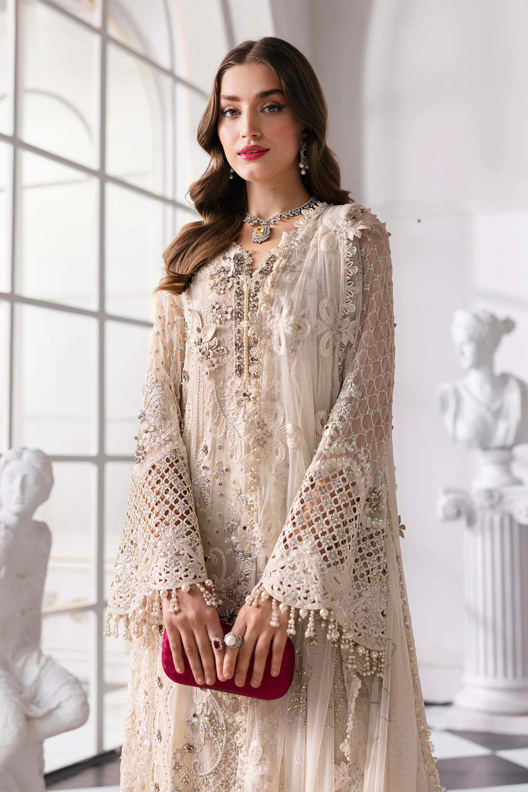 3 Piece Unstitched Embroidered Chiffon Suit | BD-3007