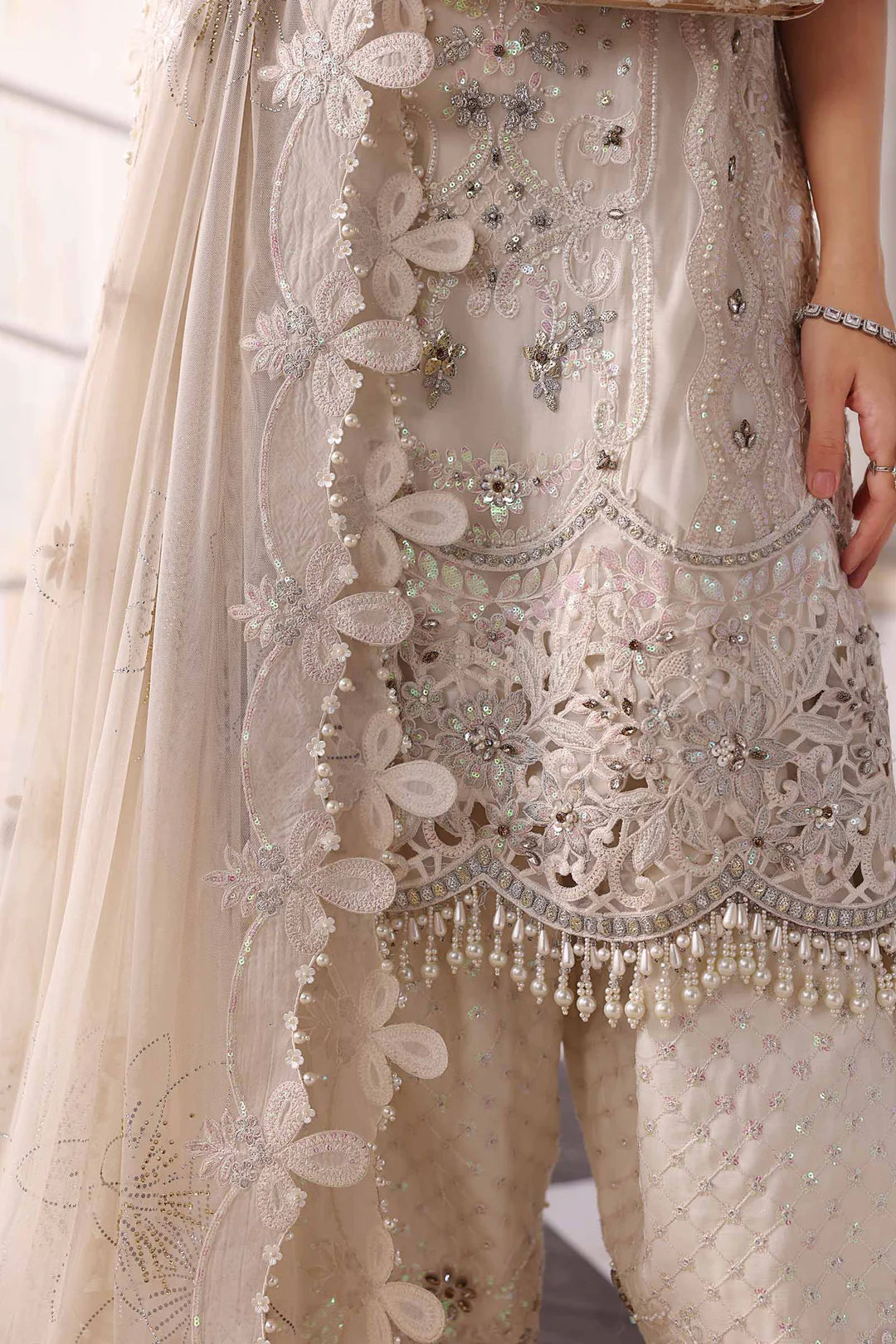 3 Piece Unstitched Embroidered Chiffon Suit | BD-3007