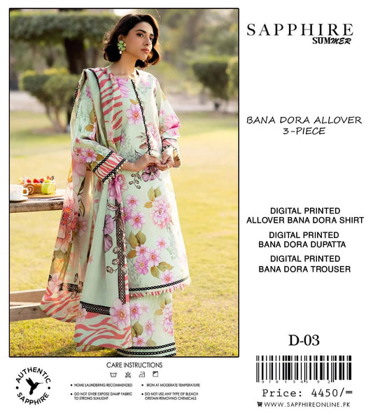 BANA DORA LAWN 3PC