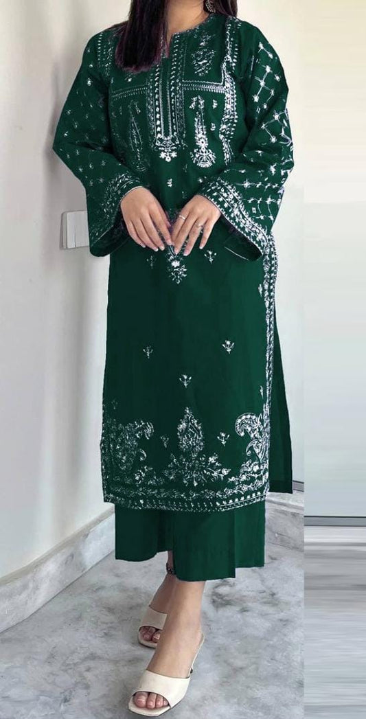 PURE LAWN 2PC EMBROIDERED