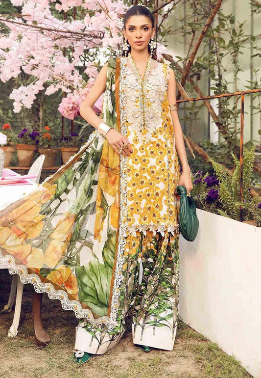 MARIA.B lawn digital printed embroidered patch-work unstitced 3pc
