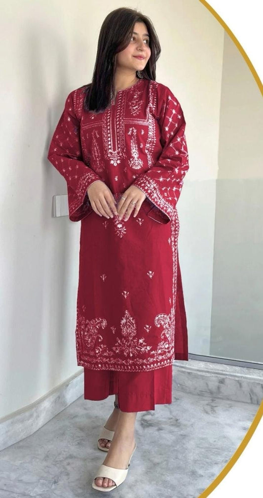 PURE LAWN 2PC EMBROIDERED